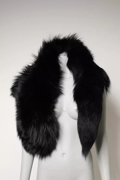 Dolce & Gabbana Schwarzer Fuchs Pelz Halswärmer Winterschal