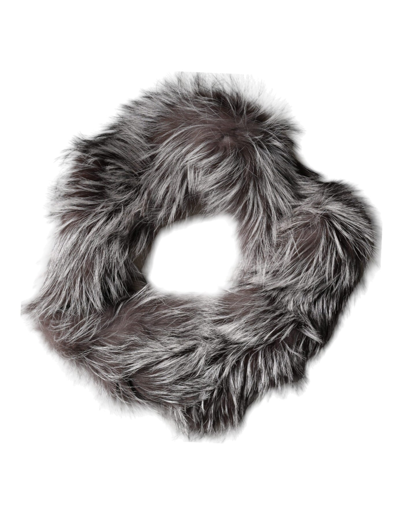 Dolce & Gabbana Grauer Fuchs Pelz Hals Wrap Warmer Winterschal