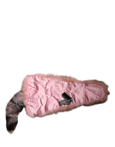 Dolce & Gabbana Rosa Frost Fuchs Pelz Halswärmer Winterschal