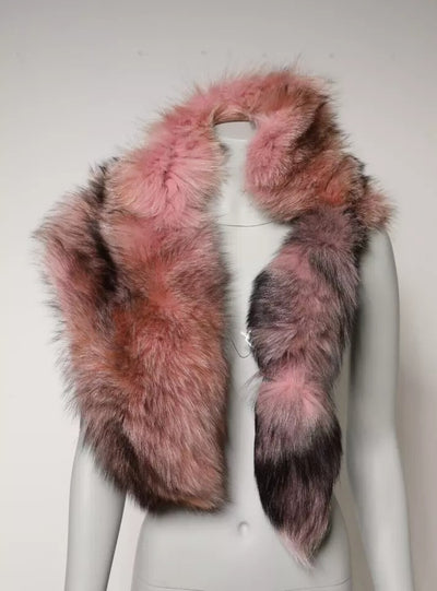 Dolce & Gabbana Rosa Frost Fuchs Pelz Halswärmer Winterschal