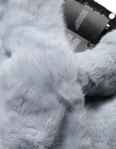 Dolce & Gabbana Pulverblauer Nerzpelz-Halswärmer-Schal