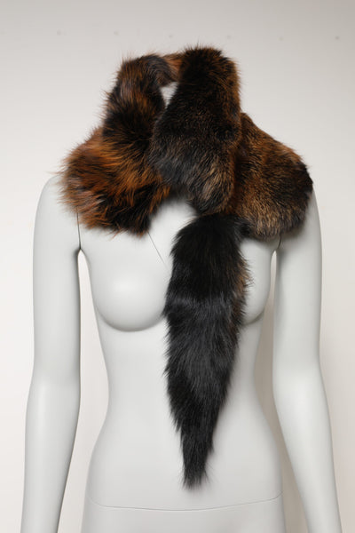 Dolce & Gabbana Brauner Rotfuchs Pelz Halswärmer Winterschal