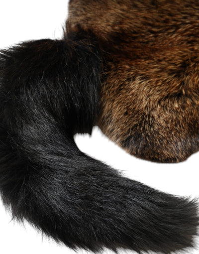 Dolce & Gabbana Brauner Rotfuchs Pelz Halswärmer Winterschal