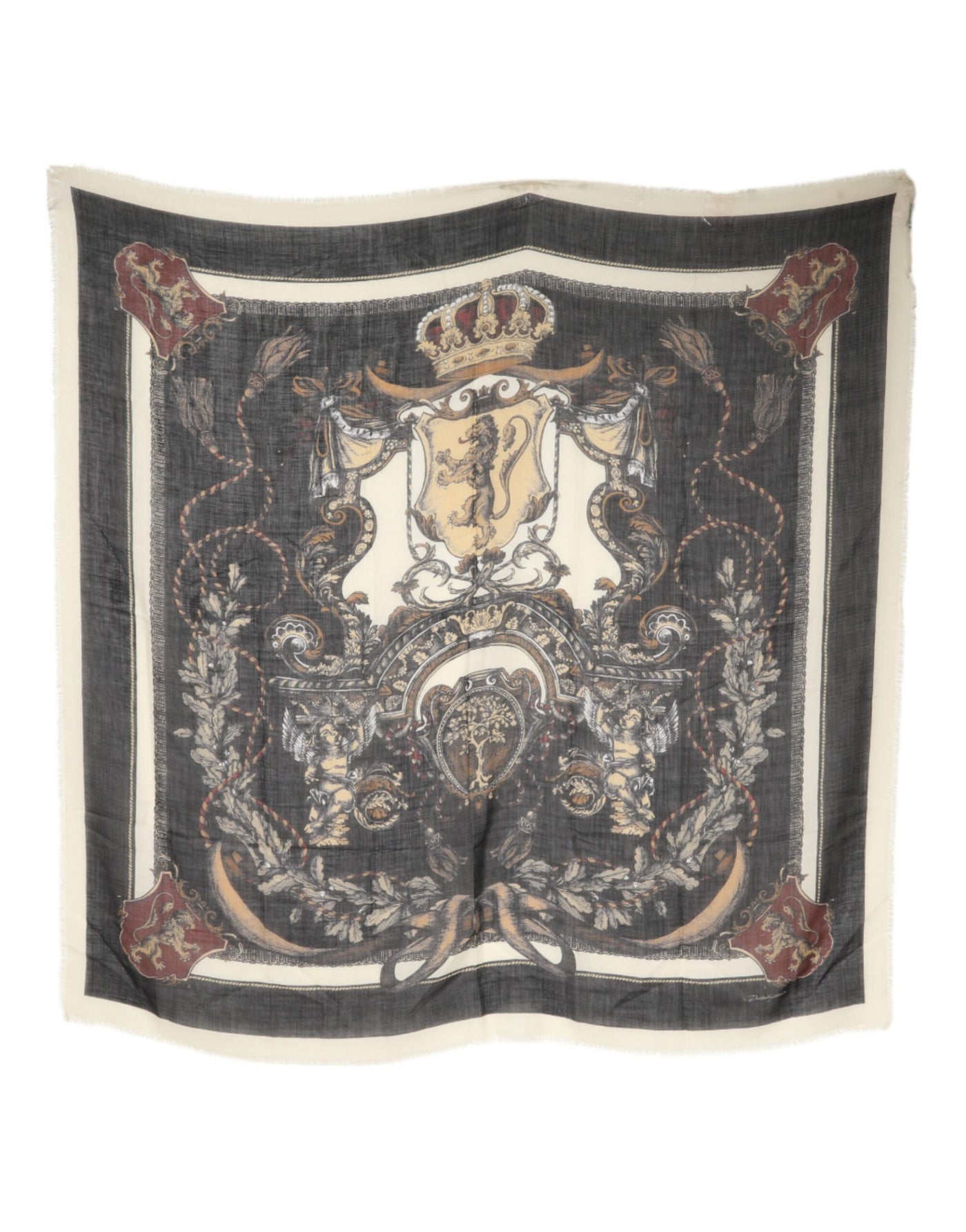 Dolce & Gabbana Mehrfarbig bedruckter Foulardschal aus Kaschmir