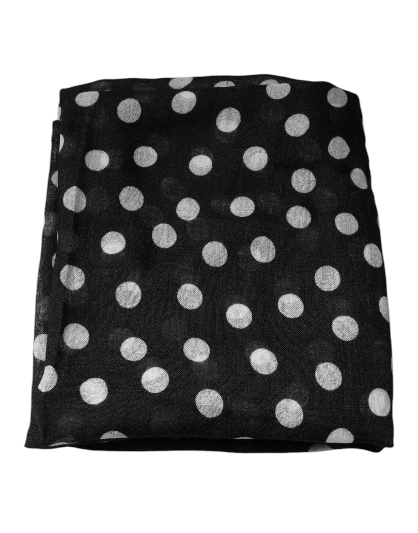 Dolce & Gabbana Schwarzer weißer Polka Dots Fransen Wickelschal