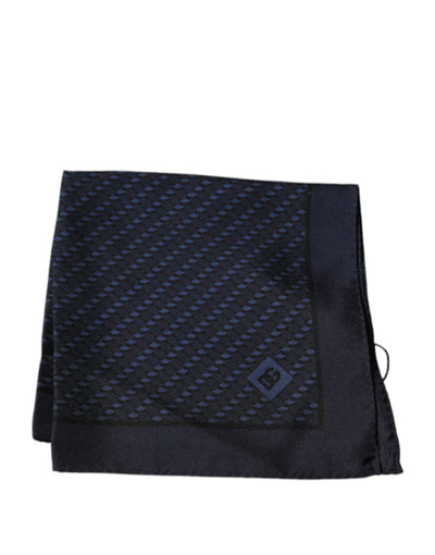 Dolce & Gabbana Dunkelblauer Fantasy Square Taschentuchschal