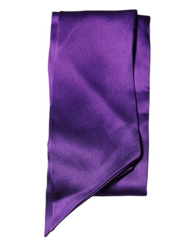 Dolce & Gabbana Lila Satin Seide Skinny Neck Foulard Schal