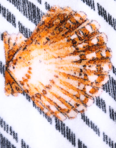Dolce & Gabbana Multicolor Stripes Seashells Strandtuch