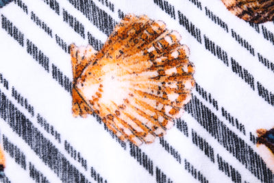 Dolce & Gabbana Multicolor Stripes Seashells Strandtuch