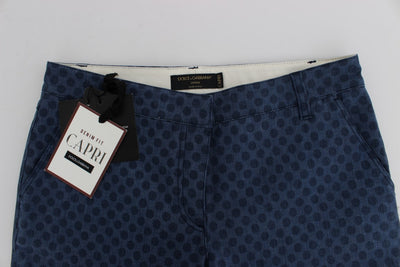 Dolce & Gabbana Gepunktete Stretch-Capri-Jeans