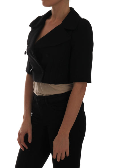 Dolce & Gabbana Schwarzer Kurzer Croped Jacket Blazer