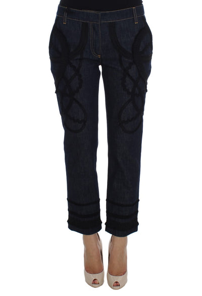 Dolce & Gabbana Blauer Denim Baumwolle CAPRI Torero Jeans