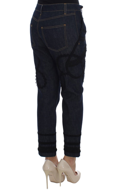 Dolce & Gabbana Blauer Denim Baumwolle CAPRI Torero Jeans