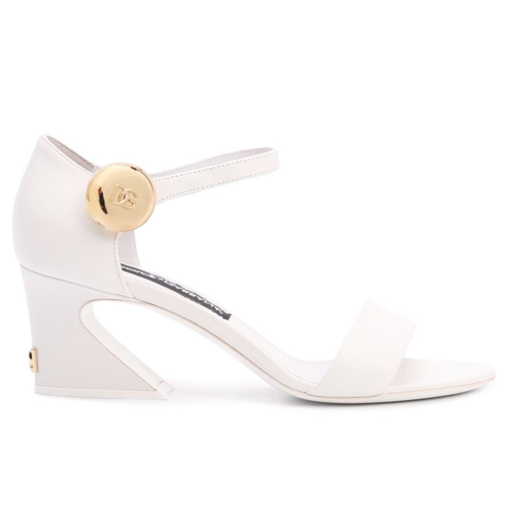 Dolce & Gabbana Weißes Kalbsleder Damen Pumps