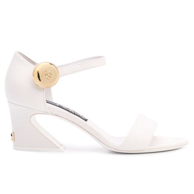 Dolce & Gabbana Weißes Kalbsleder Damen Pumps