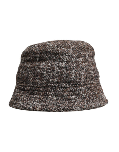 Dolce & Gabbana Brauner Eimerhut aus gewebter Alpakawolle
