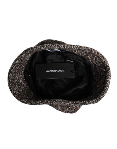 Dolce & Gabbana Brauner Eimerhut aus gewebter Alpakawolle