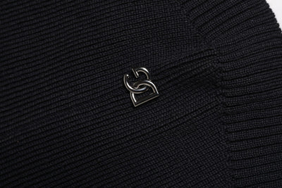 Dolce & Gabbana Schwarzer Woll-Ganzkopfwickel Balaclava Hut