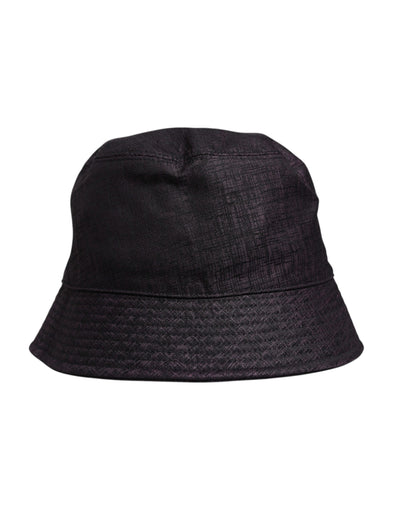 Dolce & Gabbana Schwarzer Nylon-Eimerhut mit breiter Krempe