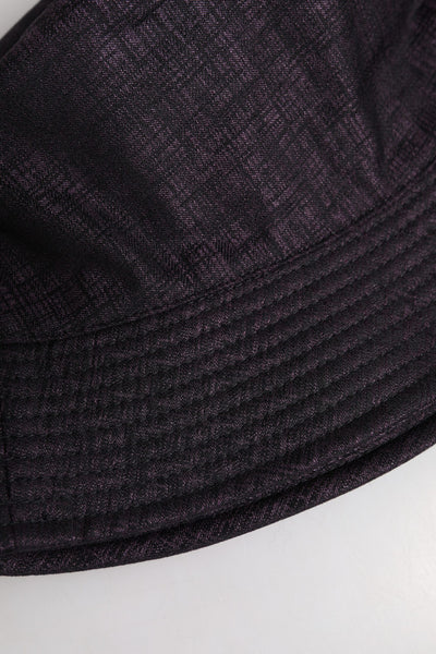 Dolce & Gabbana Schwarzer Nylon-Eimerhut mit breiter Krempe