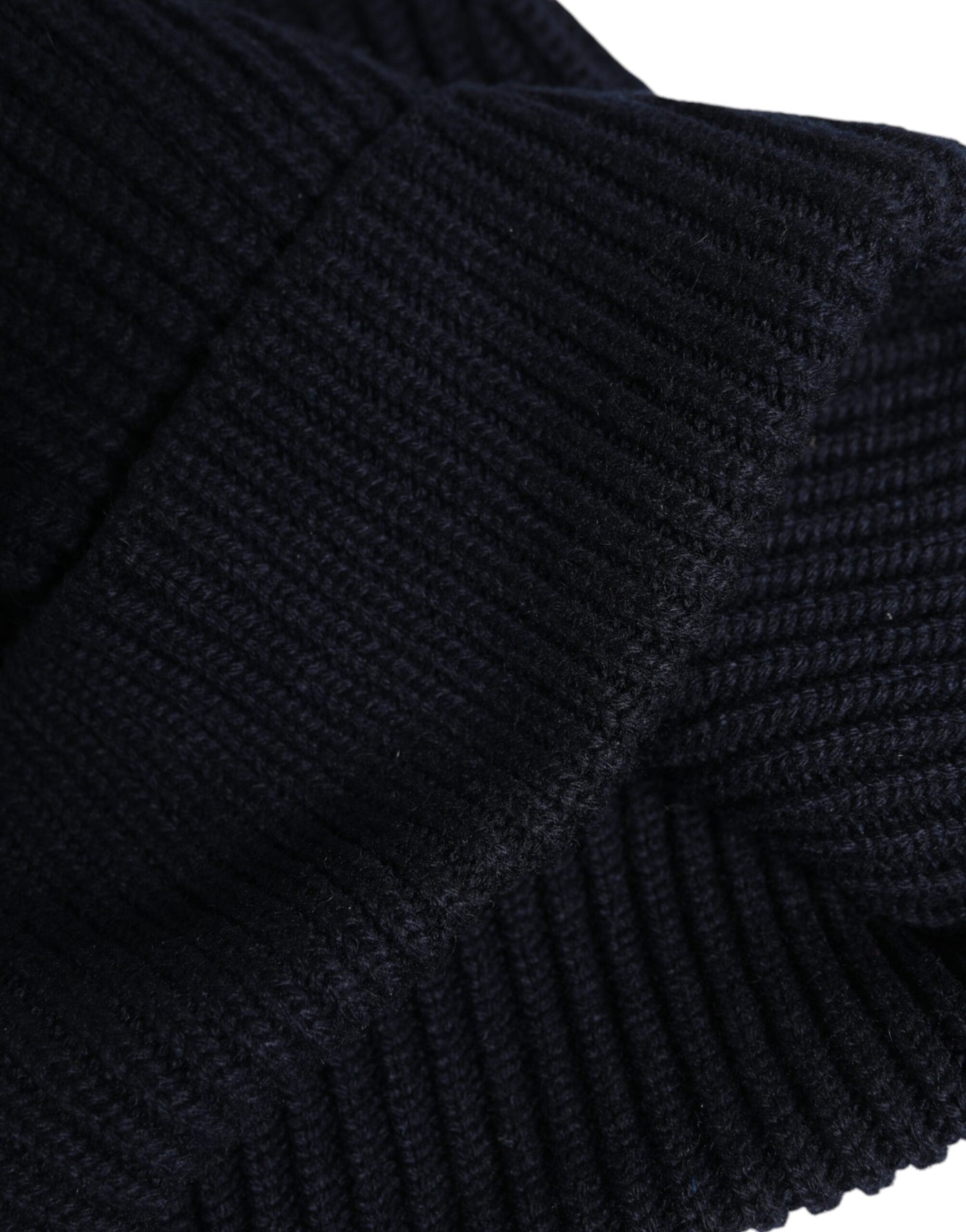Dolce & Gabbana Schwarze Kaschmir-Strickmütze Winter Beanie
