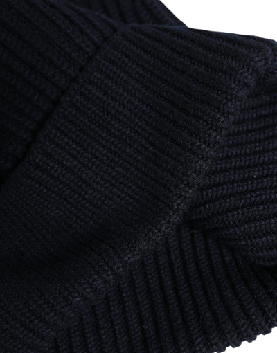 Dolce & Gabbana Schwarze Kaschmir-Strickmütze Winter Beanie