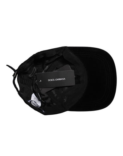 Dolce & Gabbana Schwarz Baumwolle 6 Panels Baseballmütze
