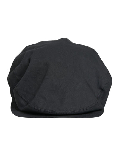 Dolce & Gabbana Schwarzer Baumwolle Newsboy Capello Cabbie Hut