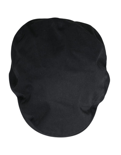Dolce & Gabbana Schwarzer Baumwolle Newsboy Capello Cabbie Hut