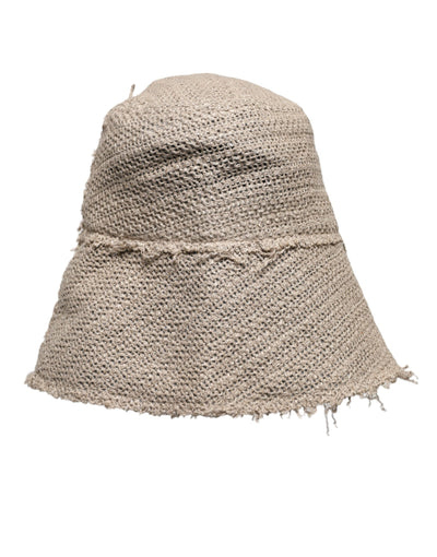 Dolce & Gabbana Beige Leinen Hut mit breiter Krempe