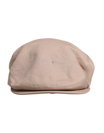 Dolce & Gabbana Beige Baumwolle Newsboy Capello Cabbie Hut