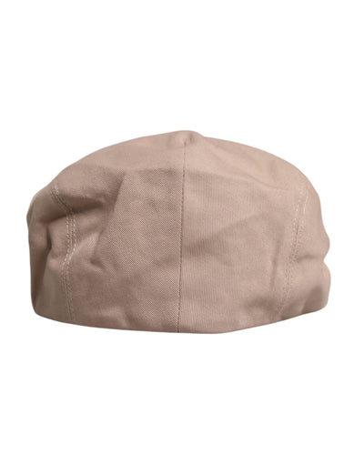 Dolce & Gabbana Beige Baumwolle Newsboy Capello Cabbie Hut