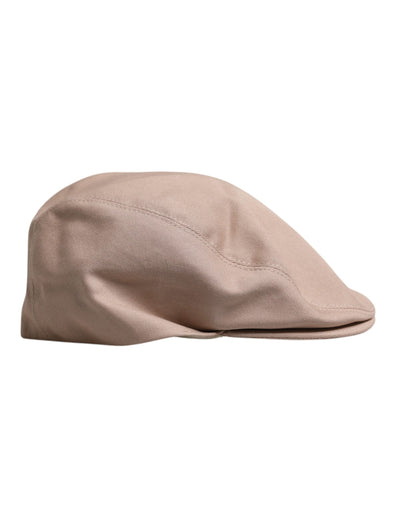 Dolce & Gabbana Beige Baumwolle Newsboy Capello Cabbie Hut