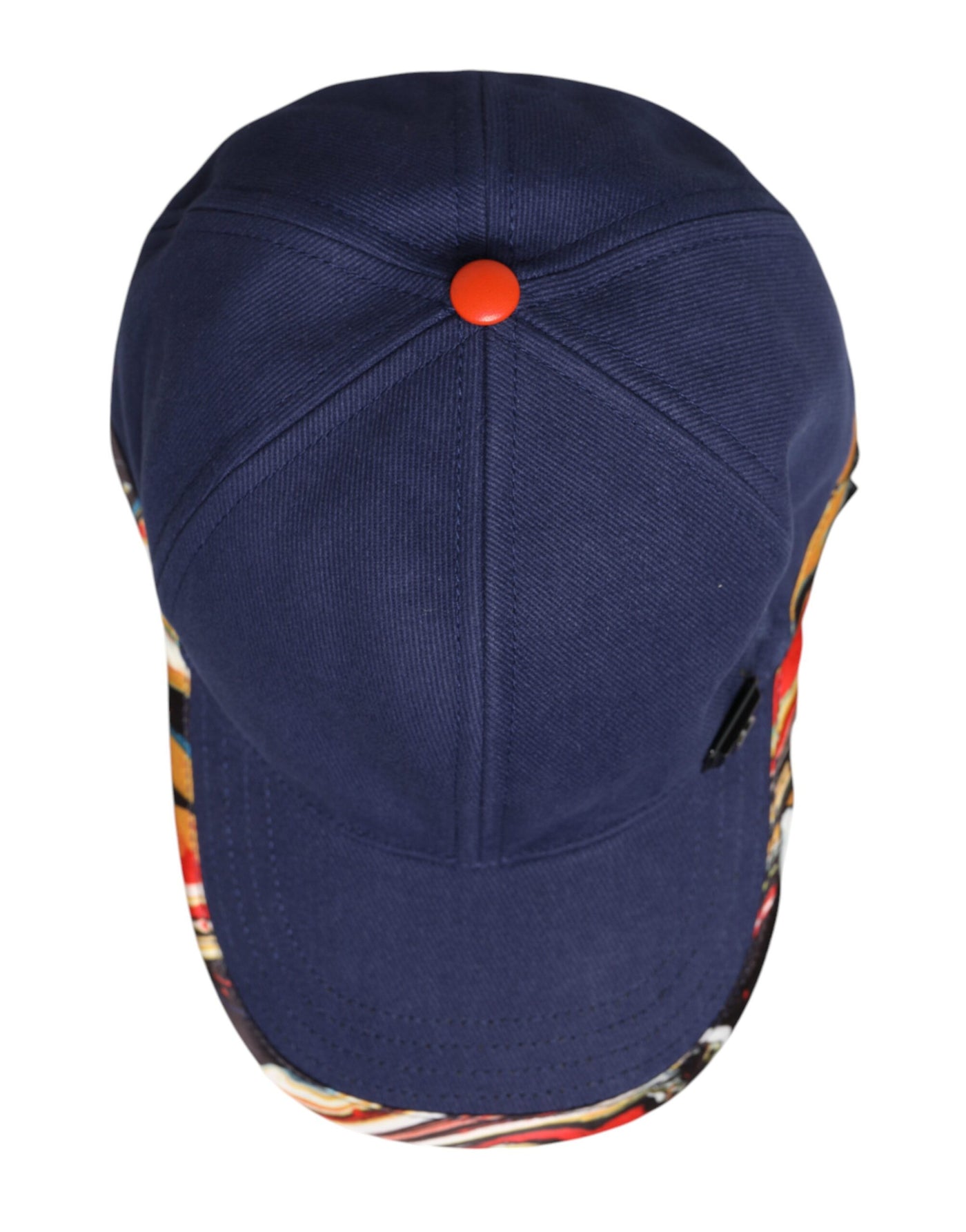 Dolce & Gabbana Baseballkappe aus blauer Baumwolle mit 6 Feldern