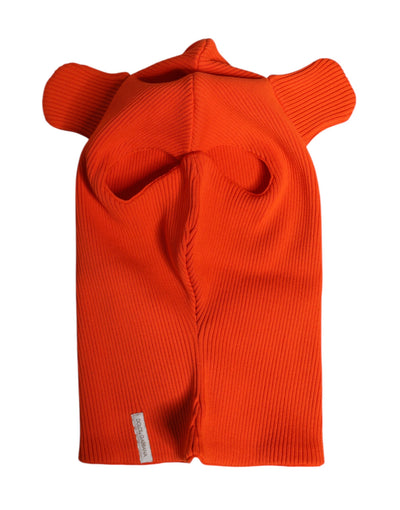 Dolce & Gabbana Orange Baumwolle Ganzkopfpackung Balaclava Hut