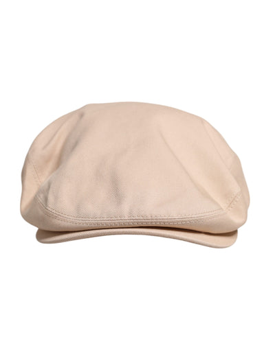 Dolce & Gabbana Beige Baumwolle Newsboy Capello Cabbie Hut