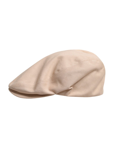 Dolce & Gabbana Beige Baumwolle Newsboy Capello Cabbie Hut