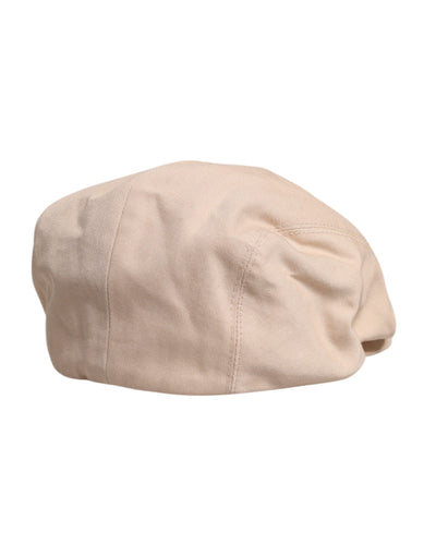 Dolce & Gabbana Beige Baumwolle Newsboy Capello Cabbie Hut