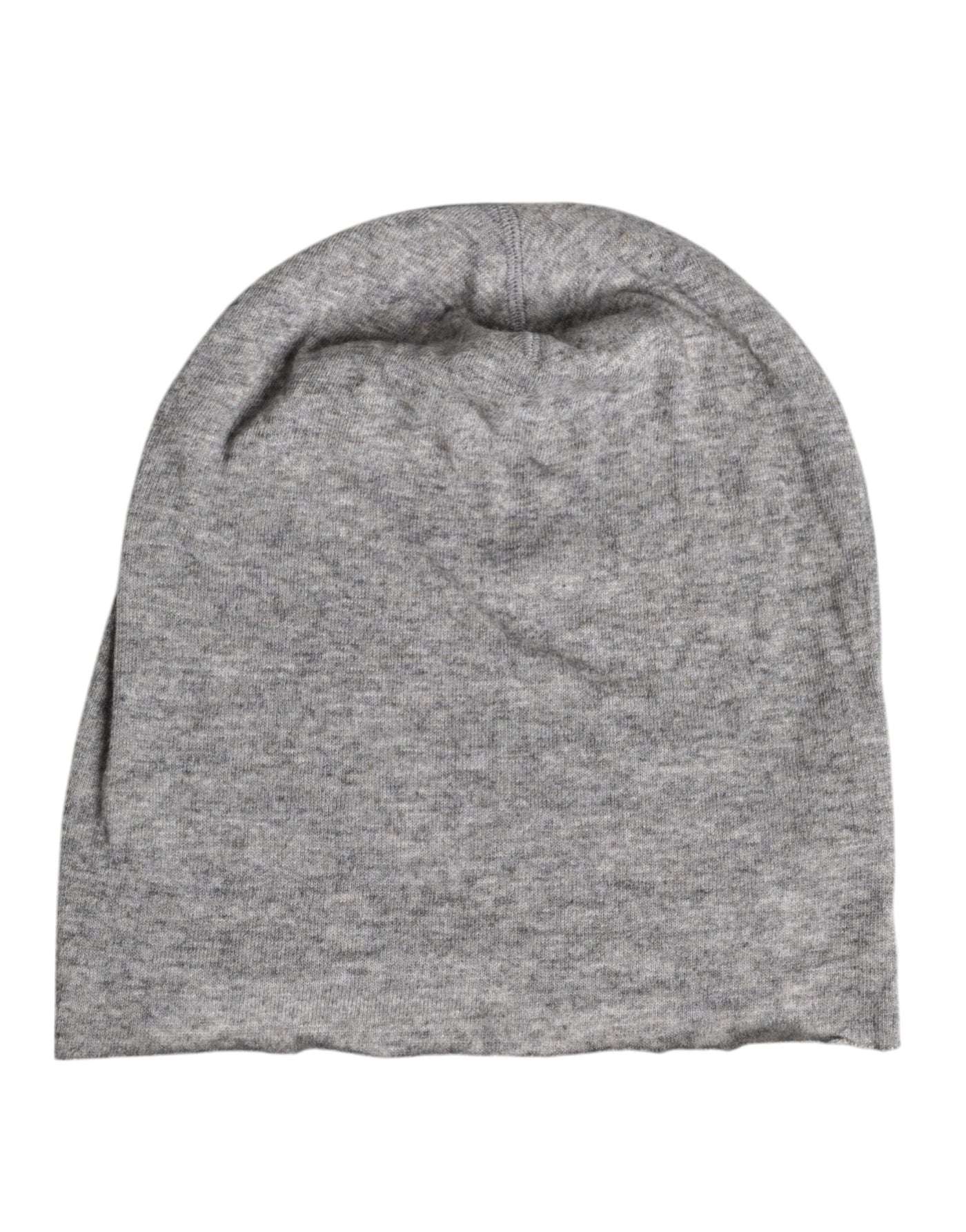 Dolce & Gabbana Graue Viskosemischung, gestrickte Beanie-Mütze
