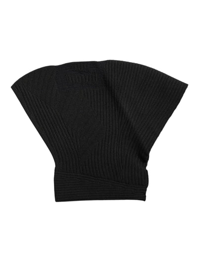 Dolce & Gabbana Schwarze Nylon-Strick-Skimaske Balaclava