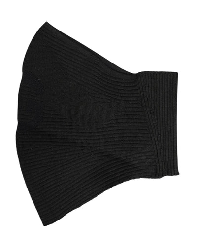Dolce & Gabbana Schwarze Nylon-Strick-Skimaske Balaclava