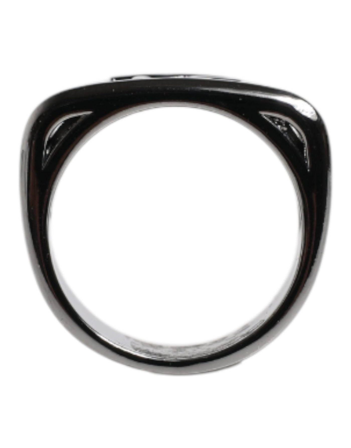 Dolce & Gabbana Silberfarbener Messing Anello DG Logo Ring