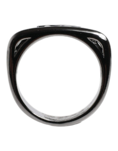 Dolce & Gabbana Silberfarbener Messing Anello DG Logo Ring