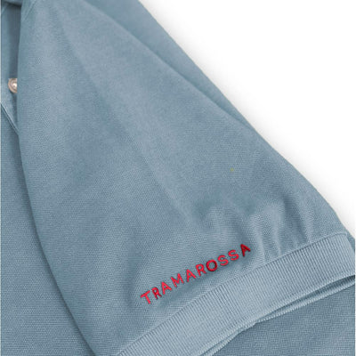 Tramarossa Hellblaues Baumwoll-Poloshirt für Männer