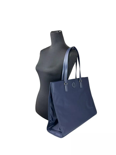 Tory Burch Navy Ella Große Nylon-Tasche Handtasche 136144