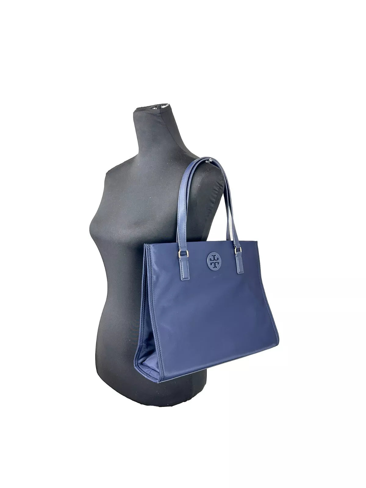 Tory Burch Marineblaue Ella Kleine Nylon-Taschentasche Geldbörse 160633