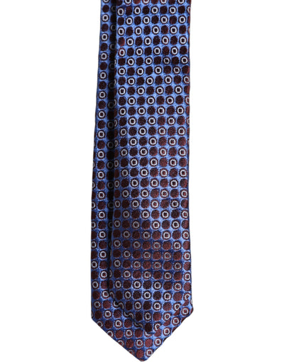 Dolce & Gabbana Multicolor Kreise Seidenkrawatte Verstellbare Krawatte