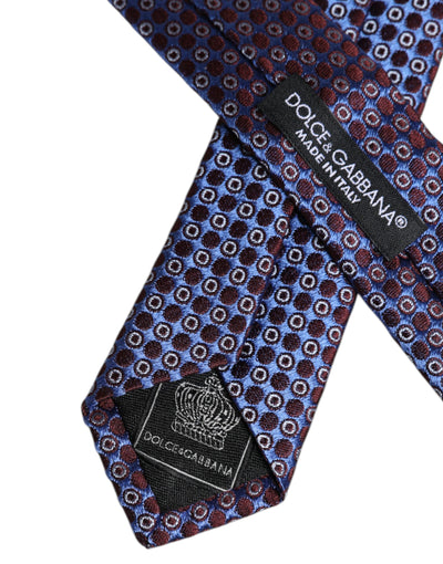 Dolce & Gabbana Multicolor Kreise Seidenkrawatte Verstellbare Krawatte