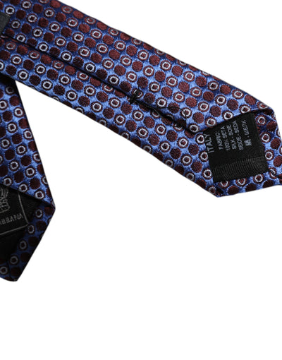 Dolce & Gabbana Multicolor Kreise Seidenkrawatte Verstellbare Krawatte