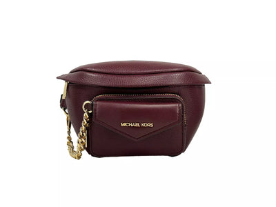 Michael Kors Leder Maise 2 in 1 Bauchtasche Gürteltasche Maroon